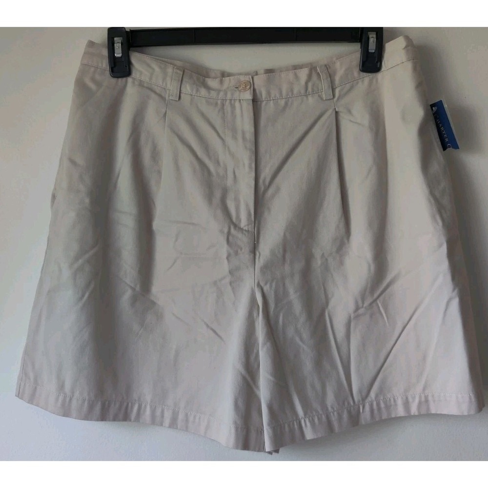 Charter Club Women's Khaki Shorts 100% Cotton Pockets High Rise Size 16 NWT